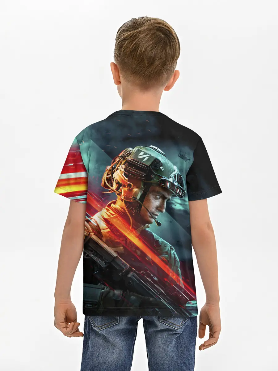 Детская базовая футболка / Battlefield 2042 game art