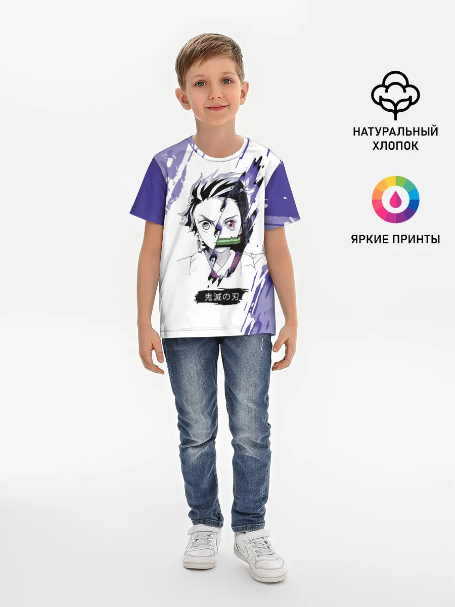 Детская базовая футболка / Танджиро и Незуко Камадо