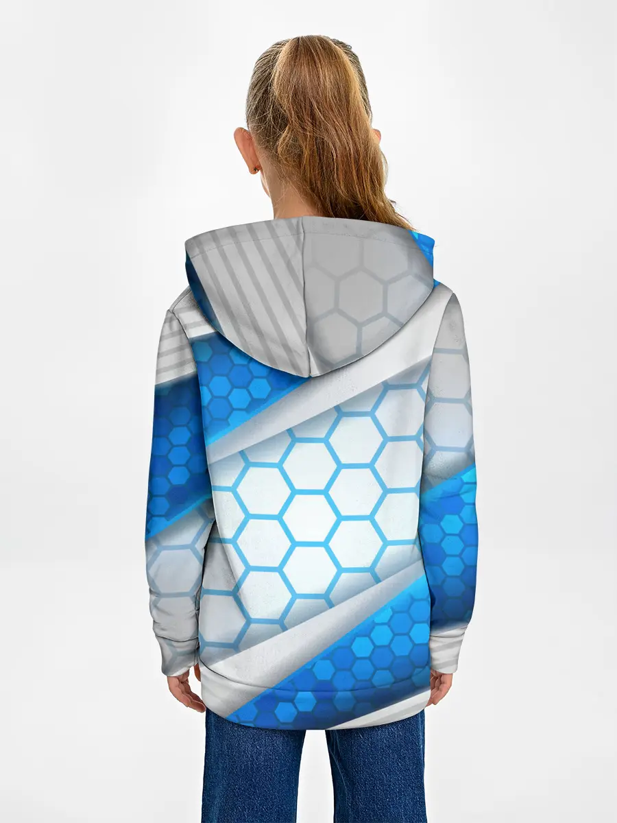 Детское худи / 3D AQUA БРОНЯ ОБЪЕМНЫЕ СОТЫ