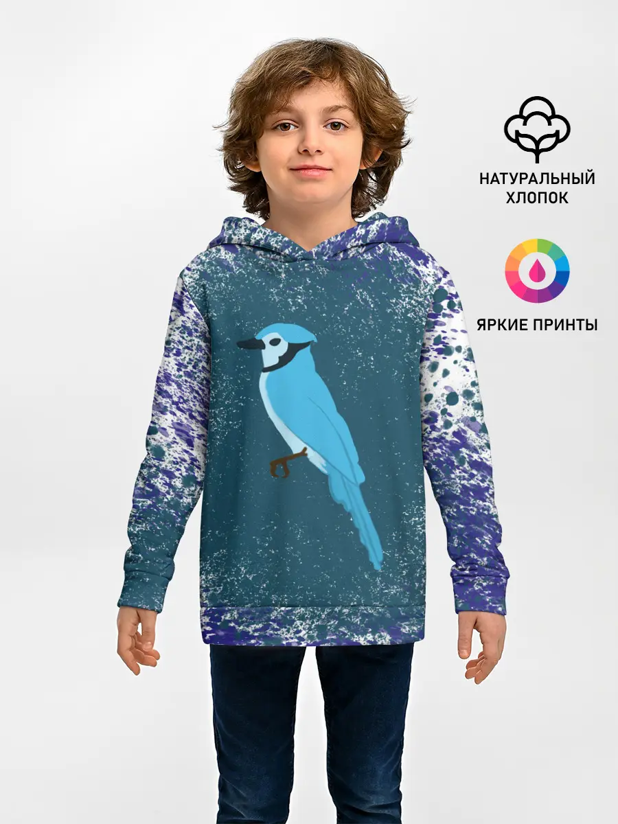 Детское худи / Голубая сойка