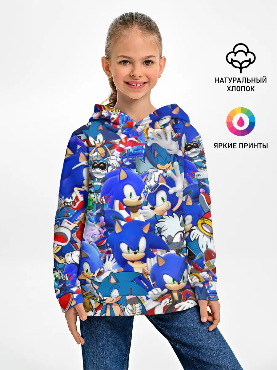 Детское худи / SONIC СИНИЙ ЁЖ СОНИК