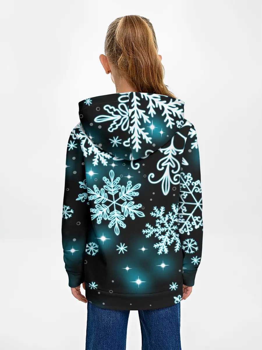 Детское худи / Космические снежинки