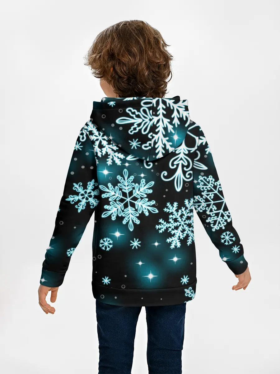 Детское худи / Космические снежинки
