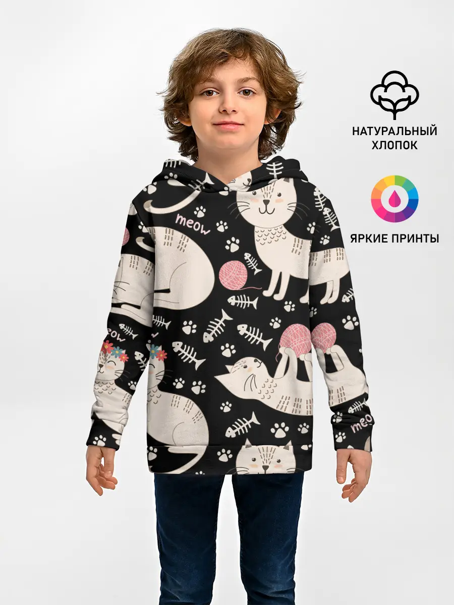 Детское худи / Милые кошечки