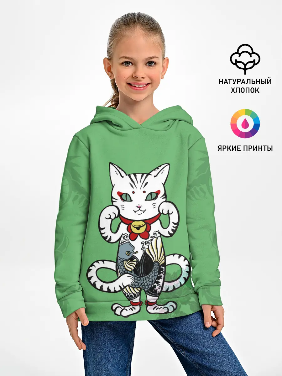 Детское худи / ЯПОНСКИЙ КОТ | JAPANESE CAT