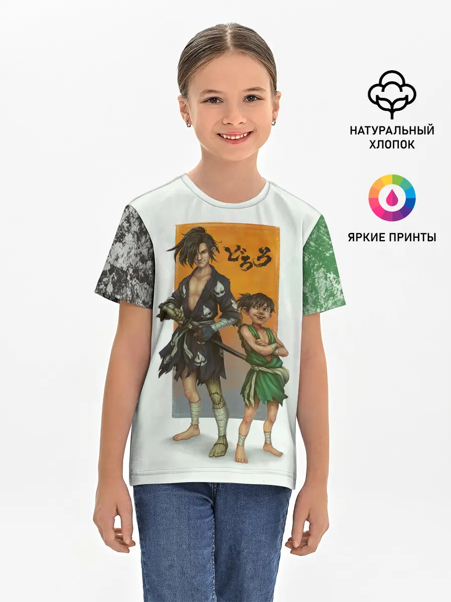 Детская базовая футболка / Хяккимару и Такебо | Дороро