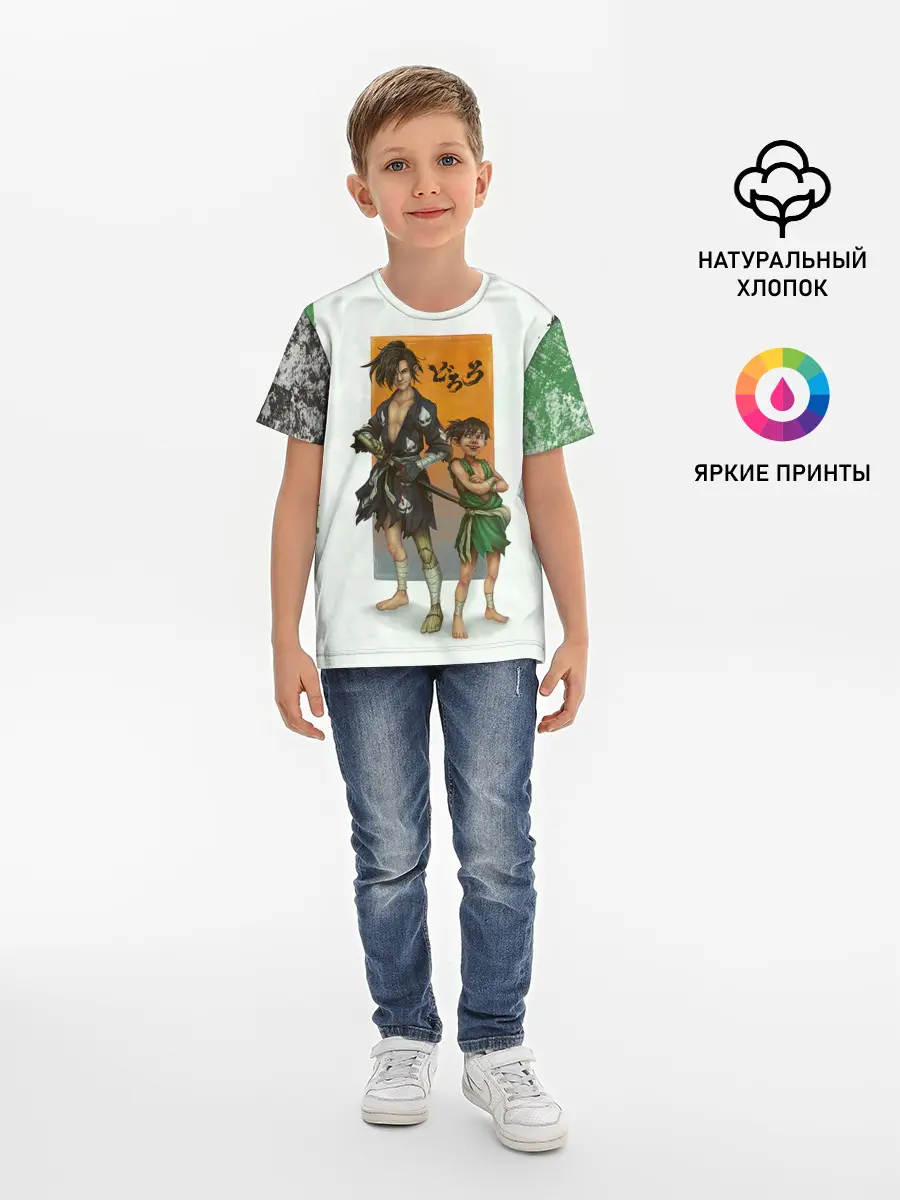 Детская базовая футболка / Хяккимару и Такебо | Дороро