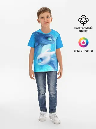 Детская базовая футболка / как приручить дракона