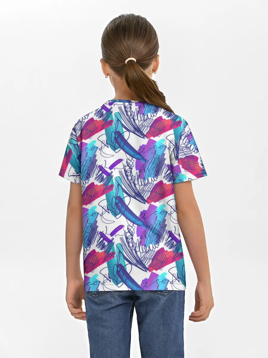 Детская базовая футболка / Абстракция пятна краски