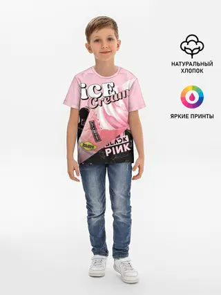 Детская базовая футболка / BLACKPINK ICE CREAM