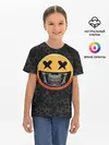 Детская базовая футболка / Смайлик на черепе