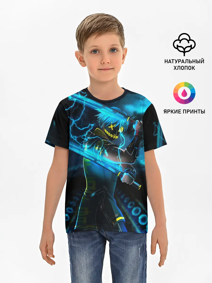 Детская базовая футболка / NEON SAMURAI