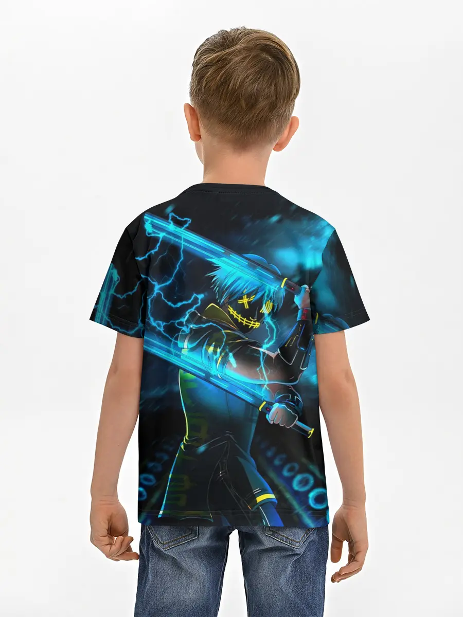 Детская базовая футболка / NEON SAMURAI