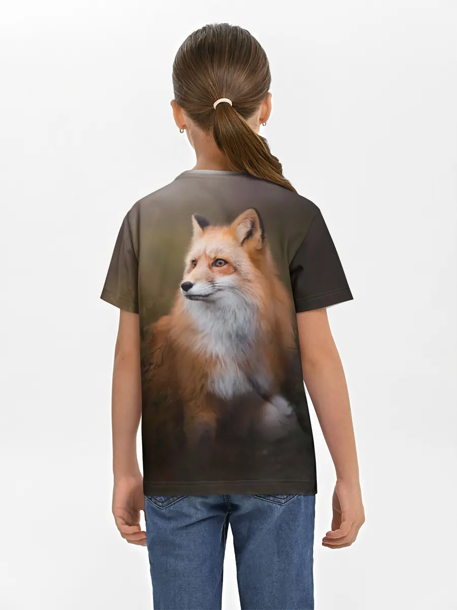 Детская базовая футболка / Лиса-охотница