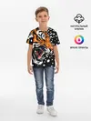 Детская базовая футболка / Амурский тигр и снегопад
