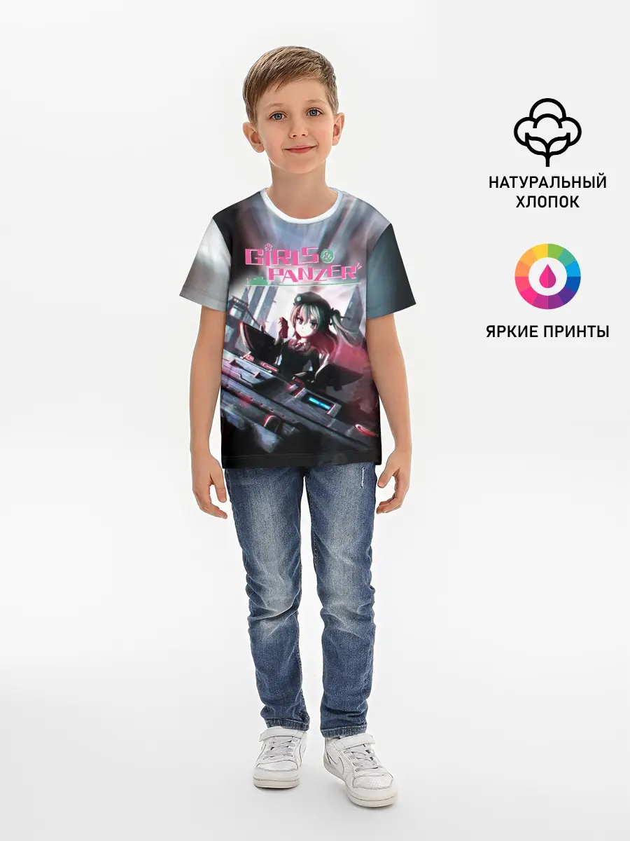 Детская базовая футболка / Девушки и танки | Арису Симада