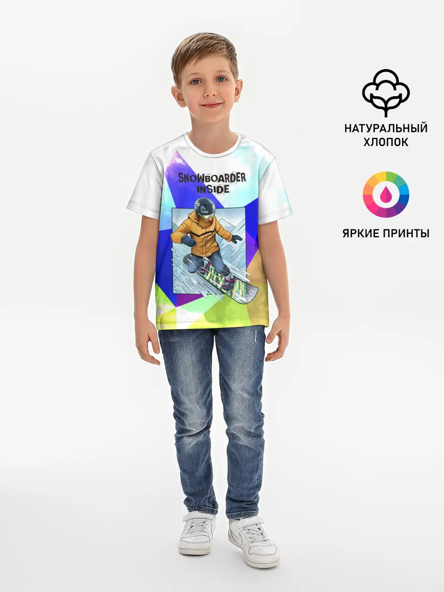 Детская базовая футболка / Сноуборд