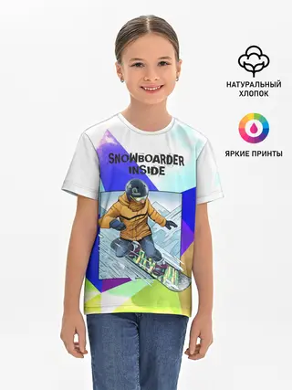 Детская базовая футболка / Сноуборд