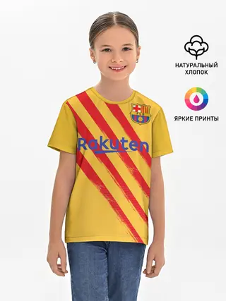 Детская базовая футболка / Barcelona 4-th kit 19-20