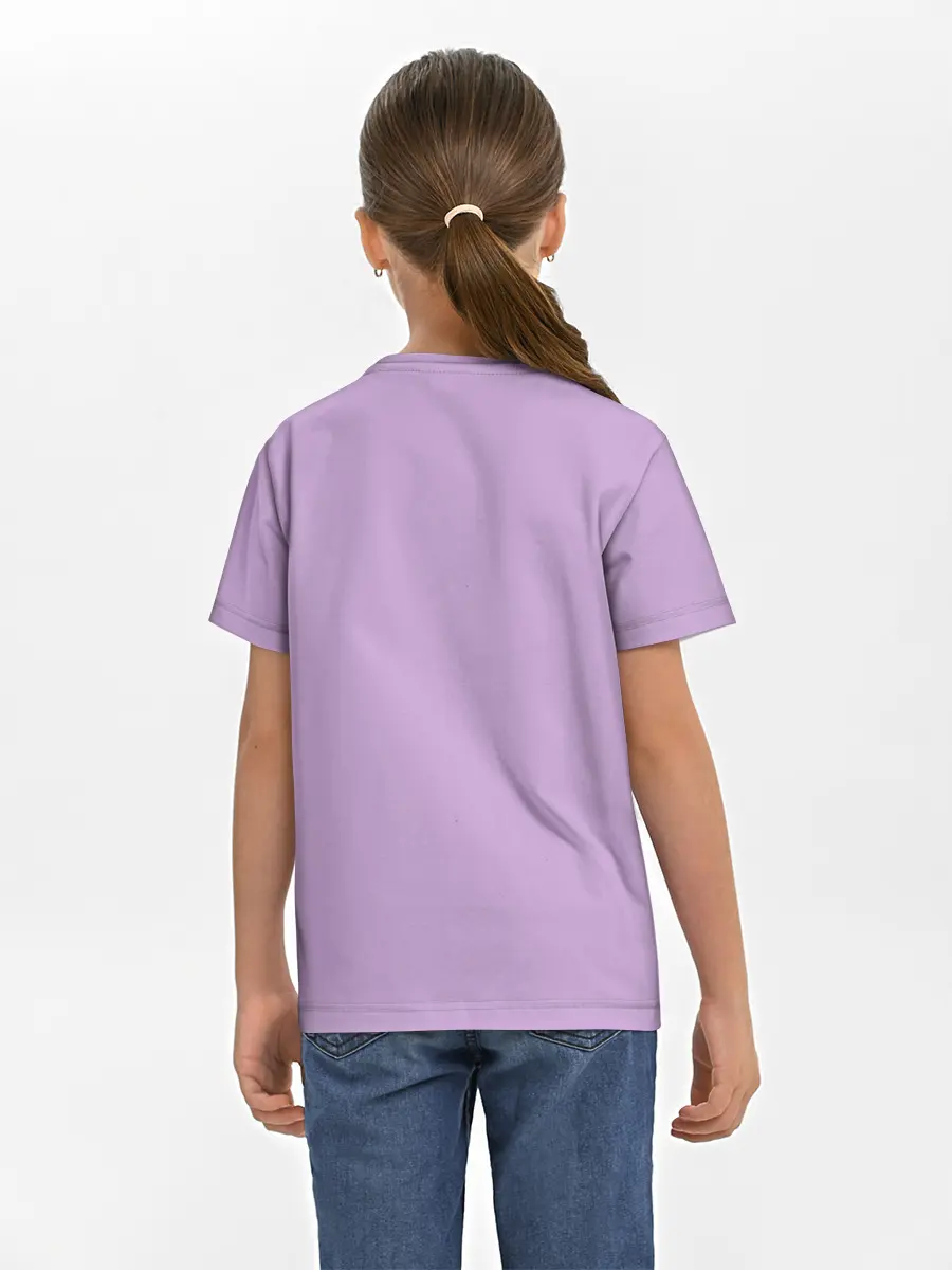 Детская базовая футболка / Глициниевый цвет