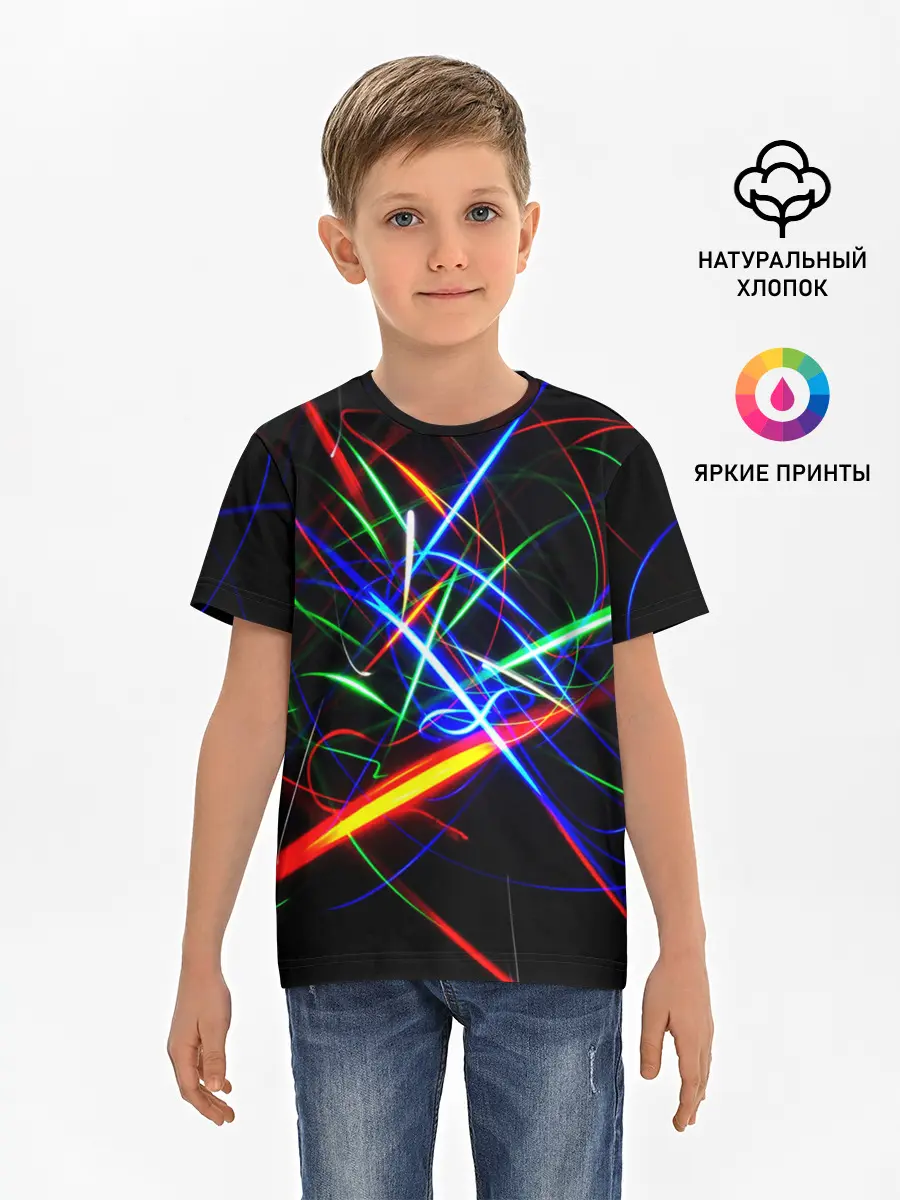 Детская базовая футболка / ФРАКТАЛЬНЫЕ ИСКРЫ