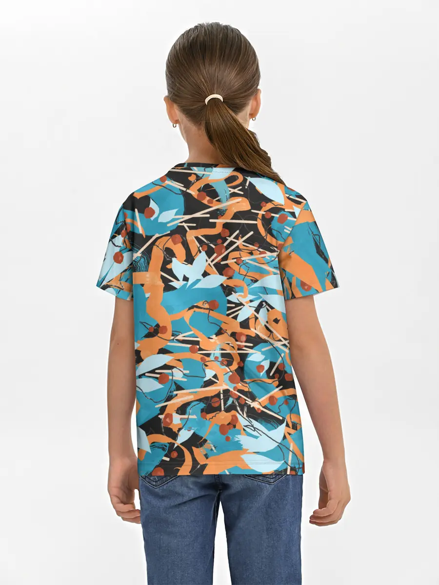 Детская базовая футболка / Яркие линии