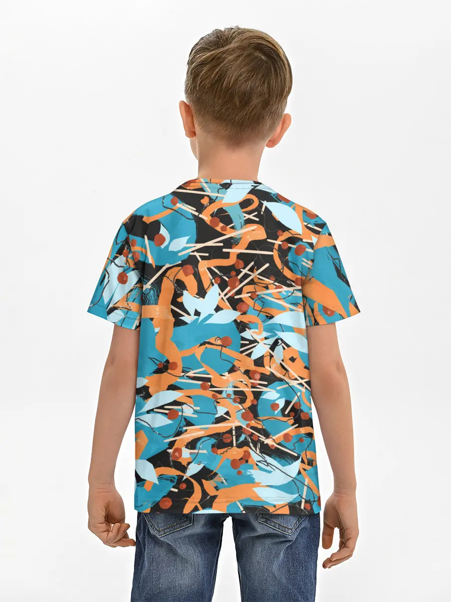 Детская базовая футболка / Яркие линии