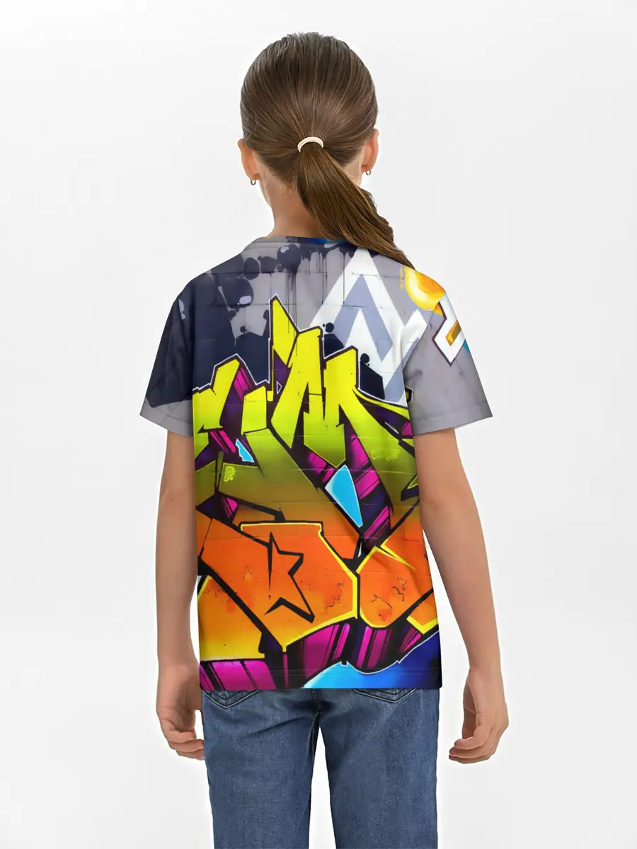 Детская базовая футболка / НЕОНОВОЕ ГРАФФИТИ