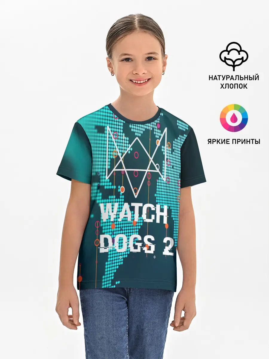 Детская базовая футболка / Watch Dogs 2 NETWORK HACK