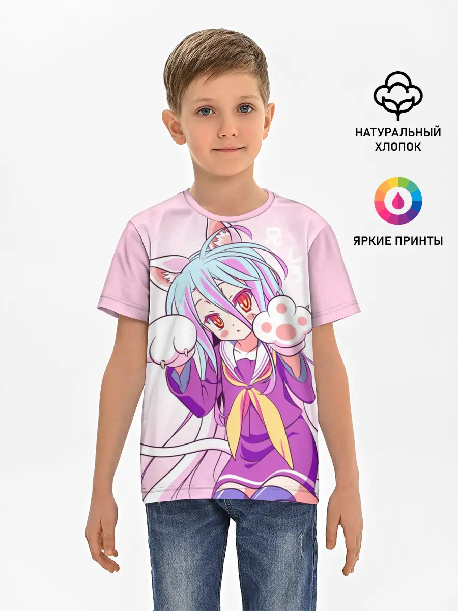 Детская базовая футболка / аниме лапки