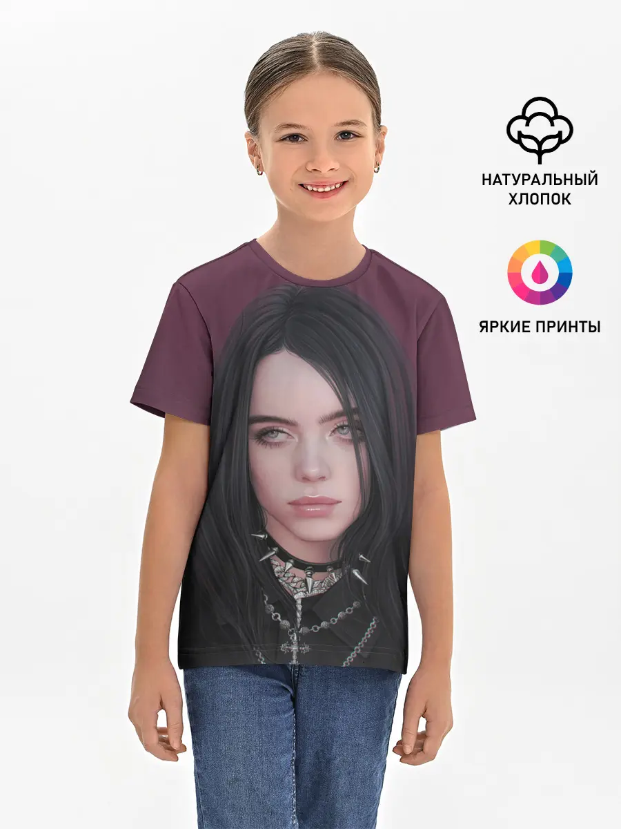 Детская базовая футболка / Black Eilish