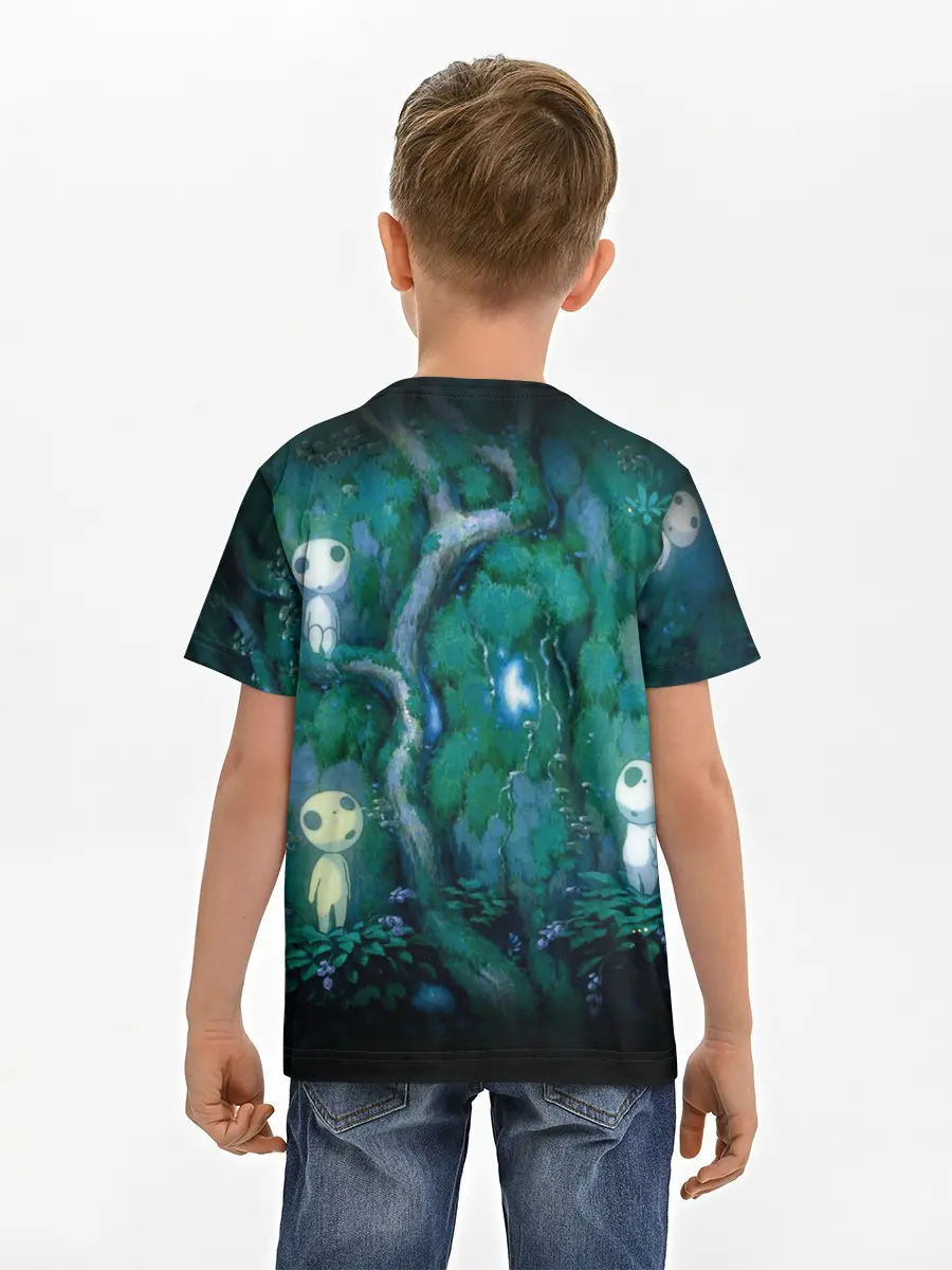 Детская базовая футболка / принцесса Мононоке_5