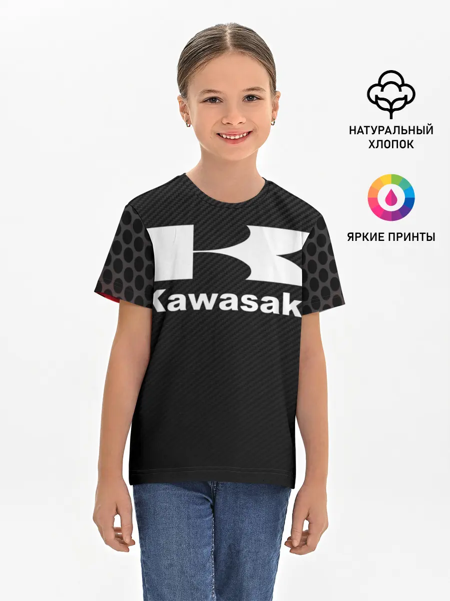 Детская базовая футболка / KAWASAKI | КАВАСАКИ