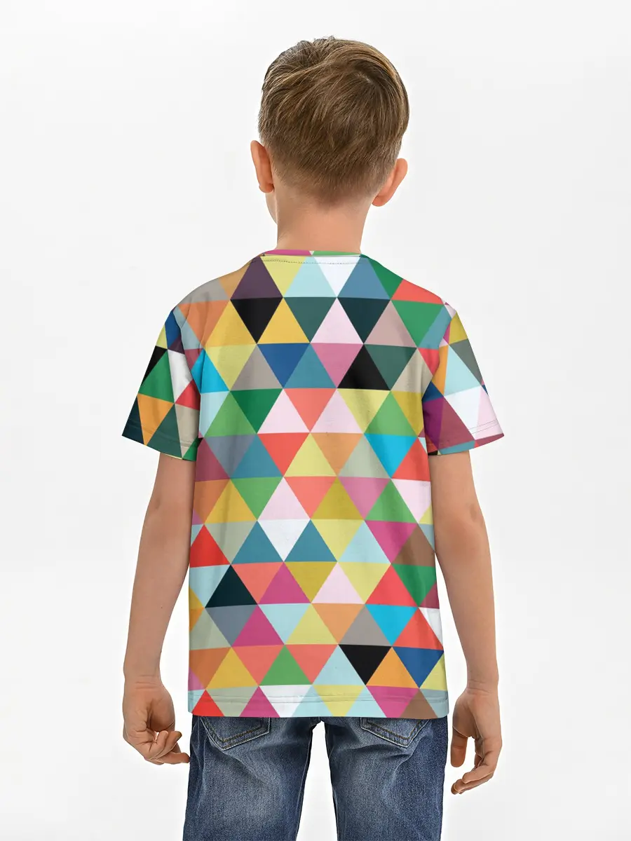 Детская базовая футболка / хипстерский паттерн