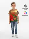 Детская базовая футболка / Красный мак на закате