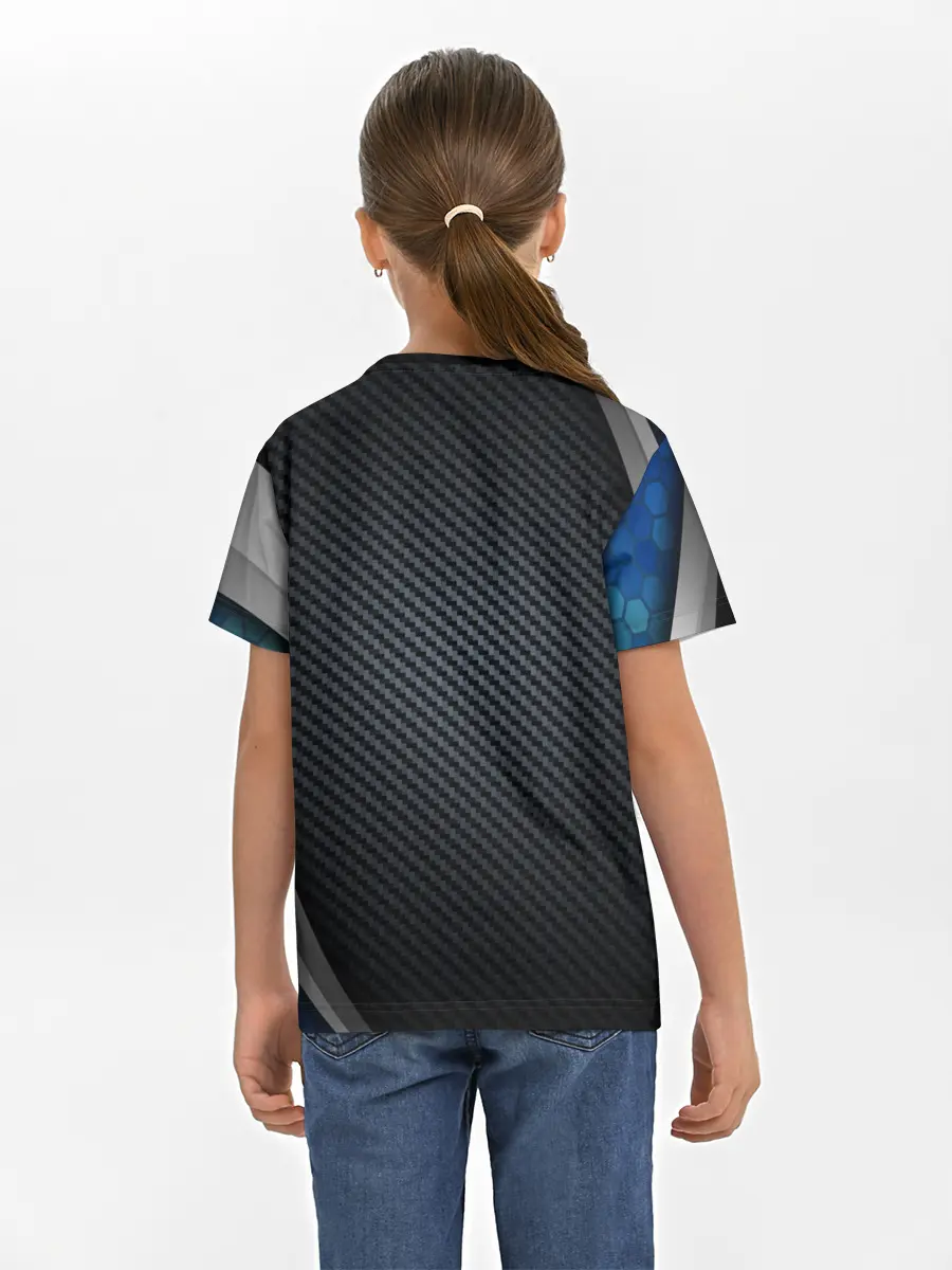 Детская базовая футболка / Хромированная 3D броня