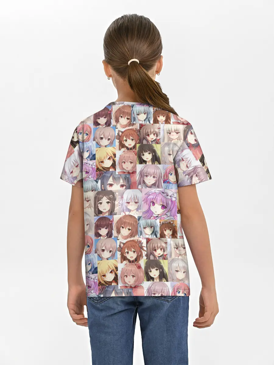 Детская базовая футболка / MANY FACES OF ANIME GIRLS