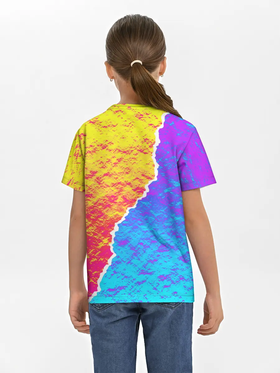 Детская базовая футболка / Цветные переливы