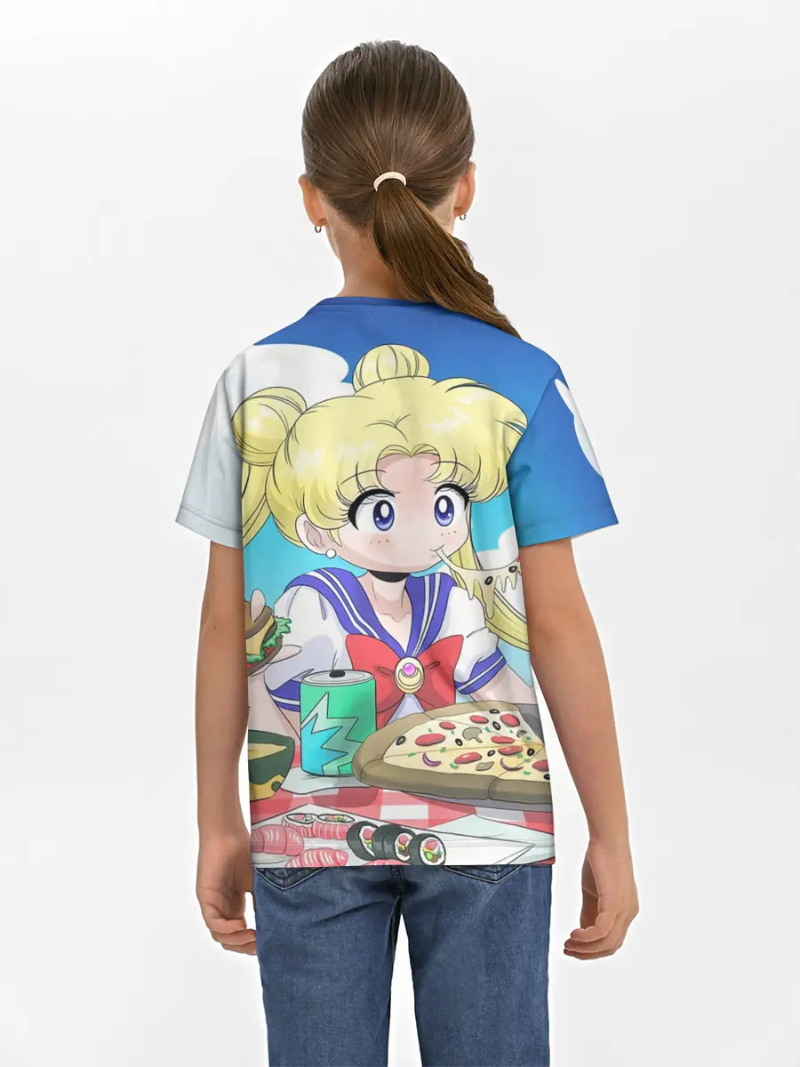 Детская базовая футболка / Пицца Мун