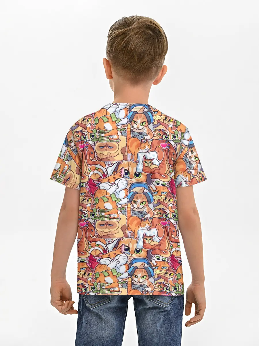 Детская базовая футболка / Котобомбинг