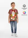 Детская базовая футболка / Санта с защитным экраном