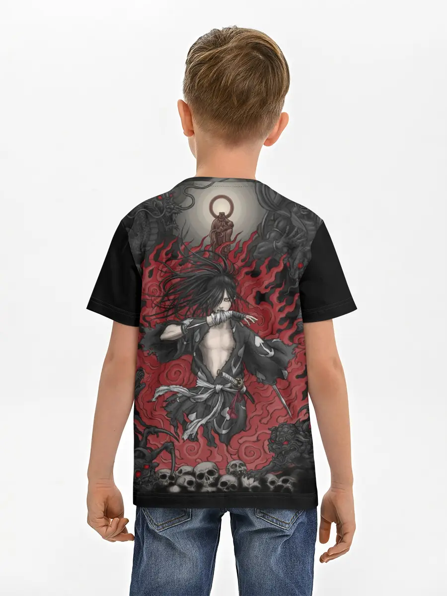 Детская базовая футболка / ХЯККИМАРУ В ОГНЕ | ДОРОРО