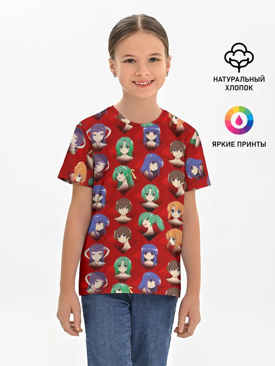 Детская базовая футболка / Characters Higurashi no...