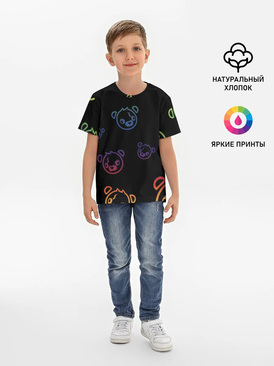 Детская базовая футболка / Colorful Bear