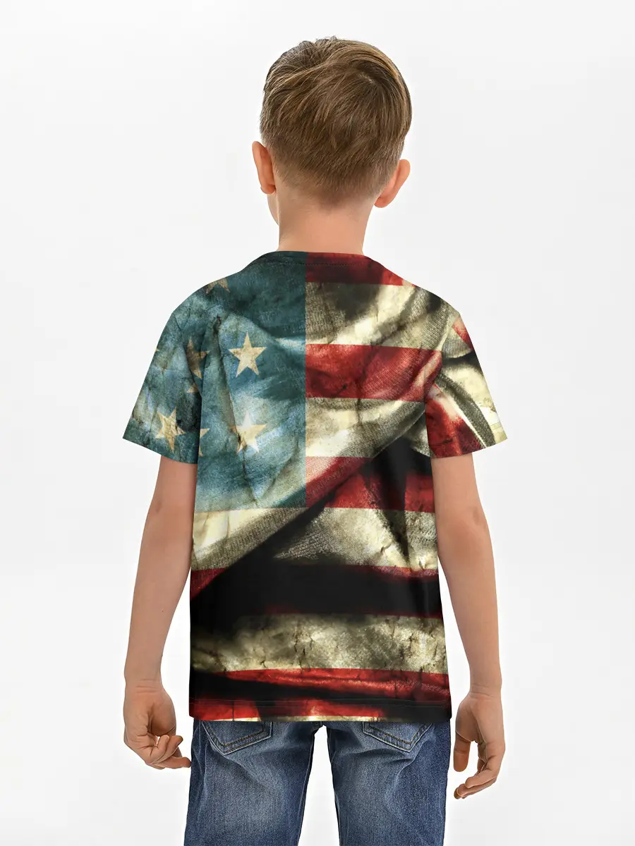 Детская базовая футболка / USA 3D