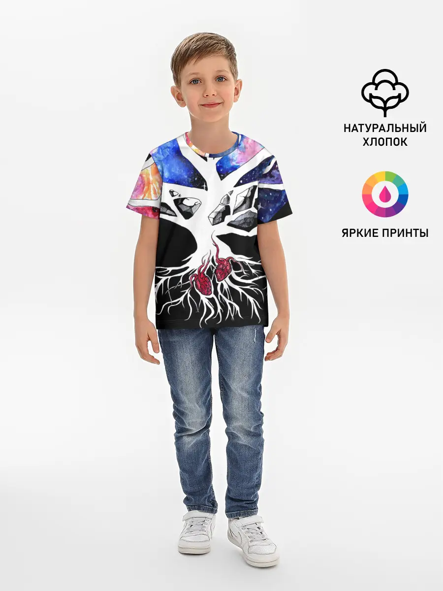 Детская базовая футболка / Звёздные сердца