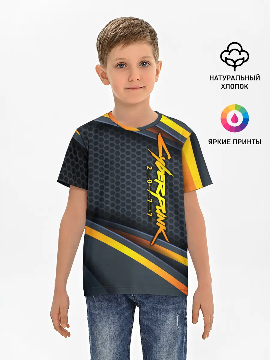 Детская базовая футболка / Cyberpunk 2077