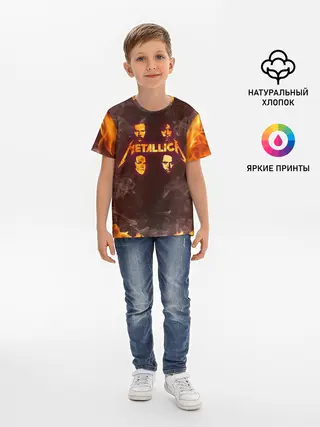 Детская базовая футболка / Metallica | Fire Rock