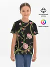 Детская базовая футболка / Золотая цепь и розы