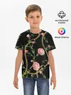 Детская базовая футболка / Золотая цепь и розы